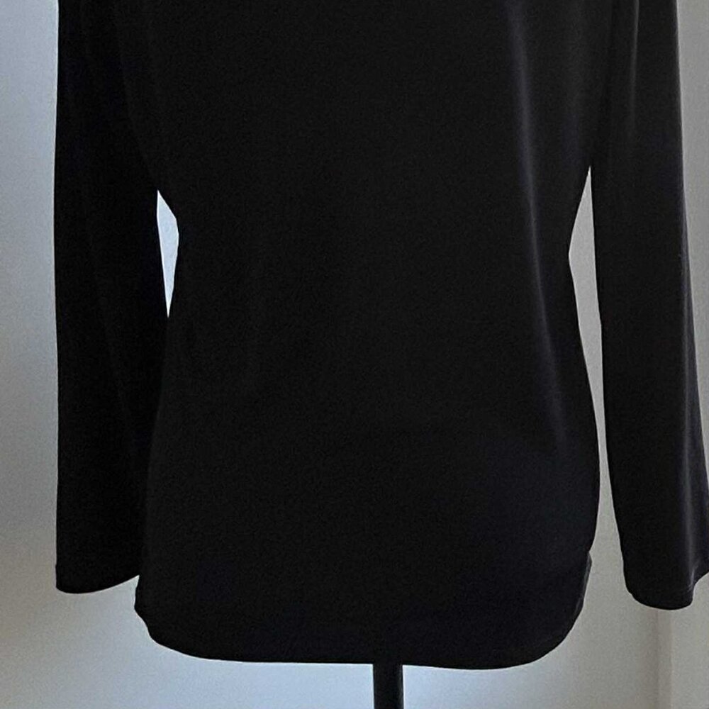 Vintage Simon Chang Black Pop Art Mesh Layered Long Sleeve Top – US M - Picture 11 of 13